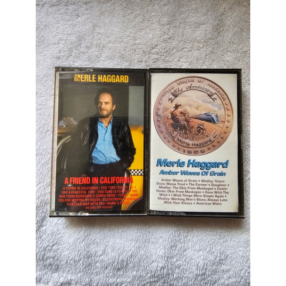 Merle Haggard Cassette Tape Lot Country Music A Friend In California Amber Waves